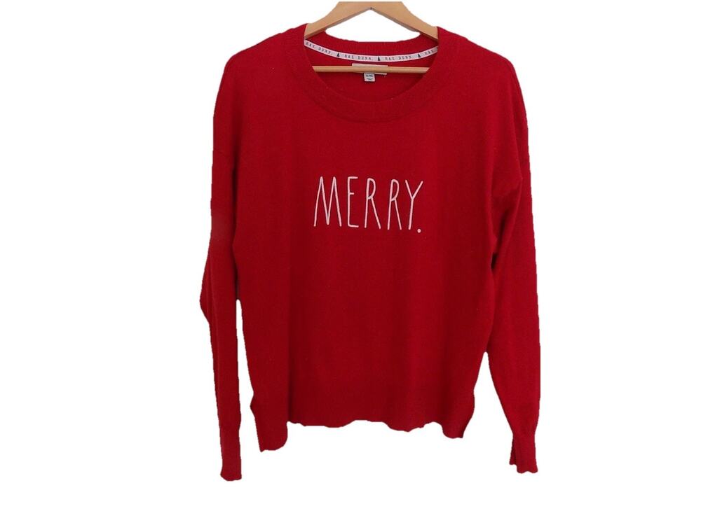 Rae Dunn MERRY Christmas sweater size XL